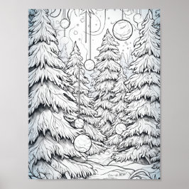 Póster Feliz Navidad Adultos Colores