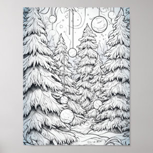 Póster Feliz Navidad Adultos Colores