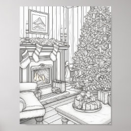 Póster Feliz Navidad Adultos Colores