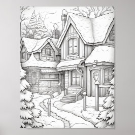 Póster Feliz Navidad Adultos Colores