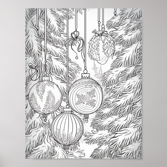 Póster Feliz Navidad Adultos Colores (Frente)