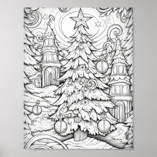Póster Feliz Navidad Adultos Colores