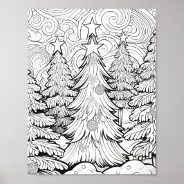 Póster Feliz Navidad Adultos Colores