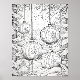 Póster Feliz Navidad Adultos Colores