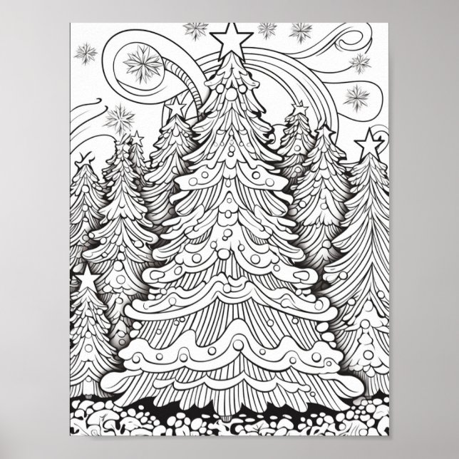 Póster Feliz Navidad Adultos Colores (Frente)