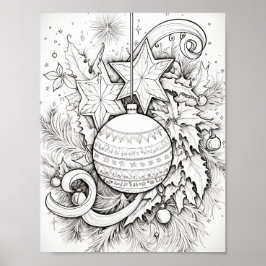 Póster Feliz Navidad Adultos Colores