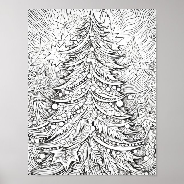 Póster Feliz Navidad Adultos Colores (Frente)