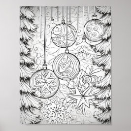 Póster Feliz Navidad Adultos Colores