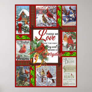 Póster Feliz Navidad al cardenal cardenal Bird Amantes de