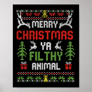 Póster Feliz Navidad Animal Filthy Ya