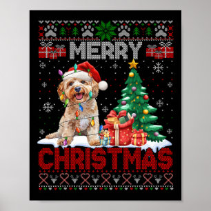 Póster Feliz Navidad Apoo Perro Amantes Familia Feo Navid