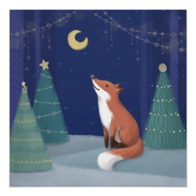 Póster Feliz Navidad: Arte de Ilustracion Fox (Anverso)