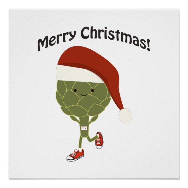 Póster ¡Feliz Navidad! Artichoke en ejecución (Anverso)