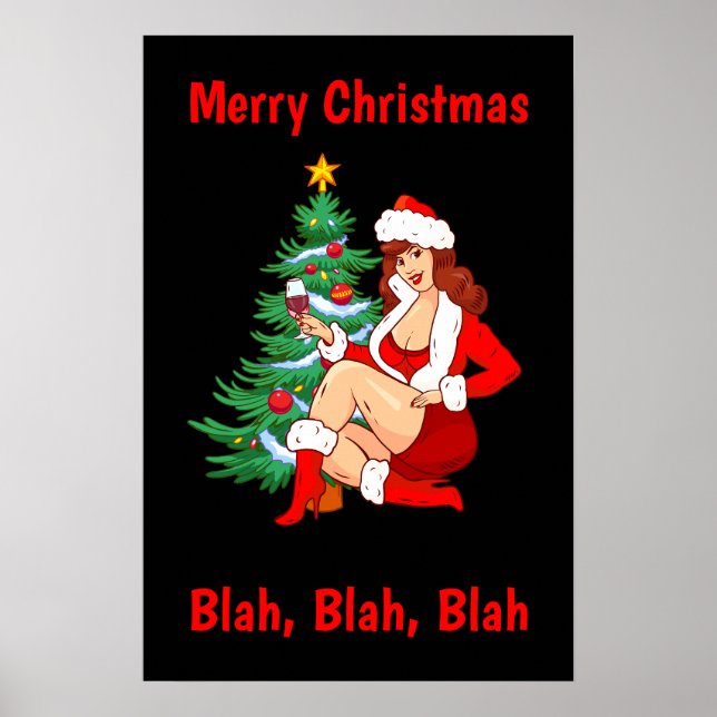 Póster Feliz Navidad Blah, Blah, Blah - Funny Navidades (Frente)