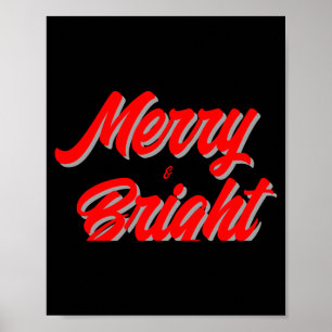 Póster Feliz Navidad Brillante