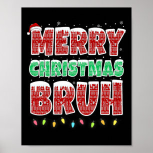 Póster Feliz Navidad Bruma Feo Sudoroso Noas Luces Funn