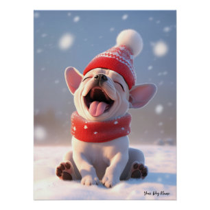 Póster Feliz Navidad, Bulldog francés 02 - Feliz Chris
