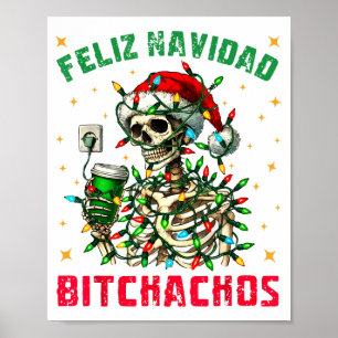 Póster Feliz Navidad Camiseta Achos Lig Merry Xmas Navida