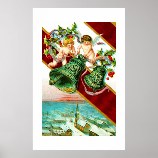Póster Feliz Navidad, cantos y campanas (Frente)