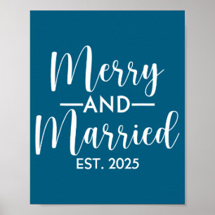 Póster Feliz Navidad Casados 2025 Diseño de Fe para Parej