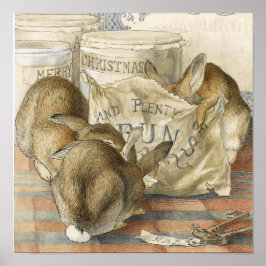 Póster Feliz Navidad Conejo de Conejo