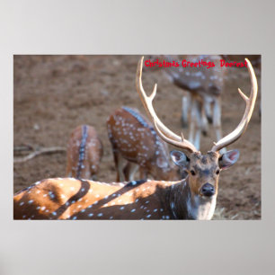 Póster Feliz Navidad Deerest