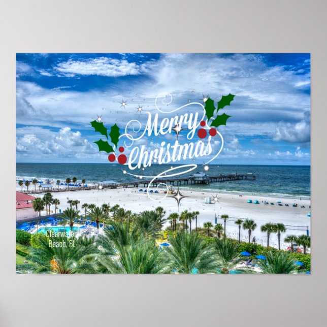 Póster Feliz Navidad desde Florida (Frente)