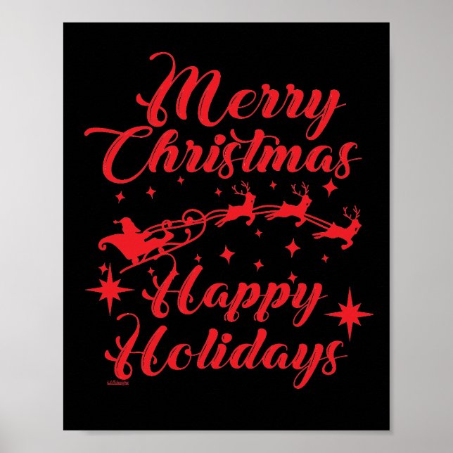 PÓSTER FELIZ NAVIDAD FELICES FIESTAS                     (Frente)