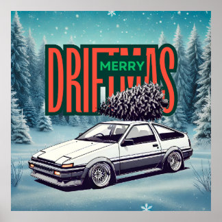 Póster (Feliz Navidad) Feliz Driftmas - Hachiroku
