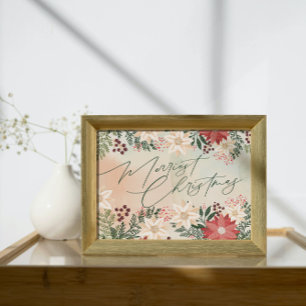 Póster Feliz Navidad   Festividad del Plendor Botánico