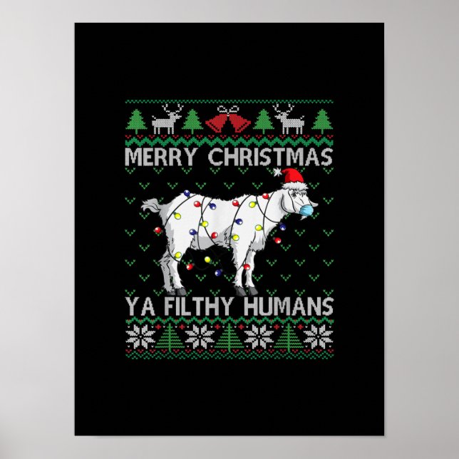 Póster Feliz Navidad Filthy Humanos Navidades feos de cab (Frente)