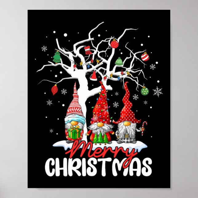 Póster Feliz Navidad Gnomes Navidad Familiares Hombres Mu (Frente)