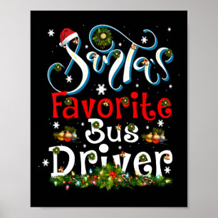 Póster Feliz Navidad iluminando a Chris, conductor de aut