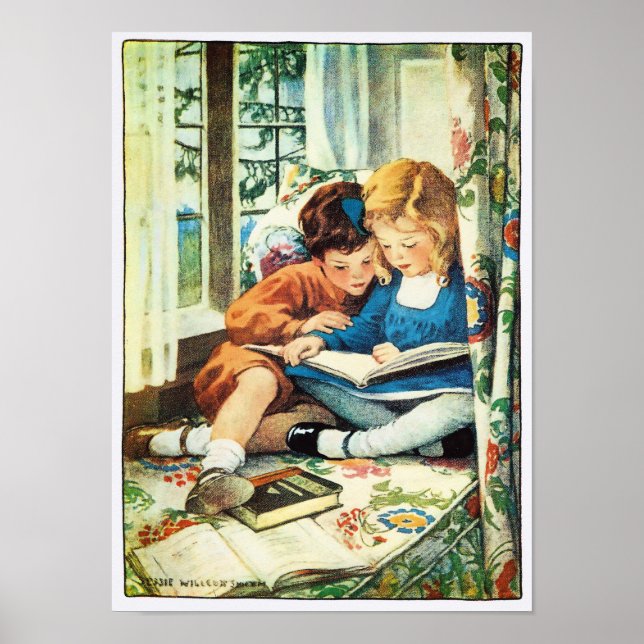 Póster Feliz Navidad Jessica Willcox Smith Ilustracion (Frente)