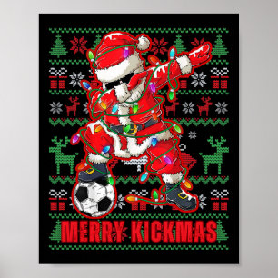 Póster Feliz Navidad Kickmas Fútbol Byll Horrible Sudader
