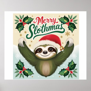 Póster Feliz Navidad lenta 