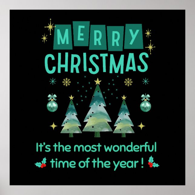 Póster Feliz Navidad - Maravilloso momento del año (Frente)