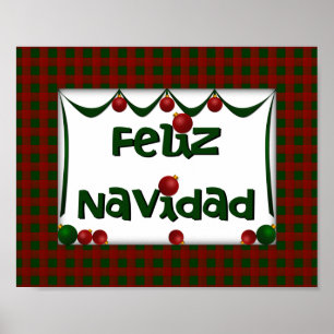 Póster Feliz Navidad - Merry Christmas - Wall Art