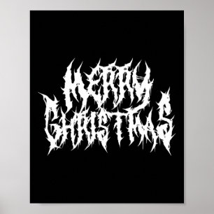 Póster Feliz Navidad. Muerte Metalizado
