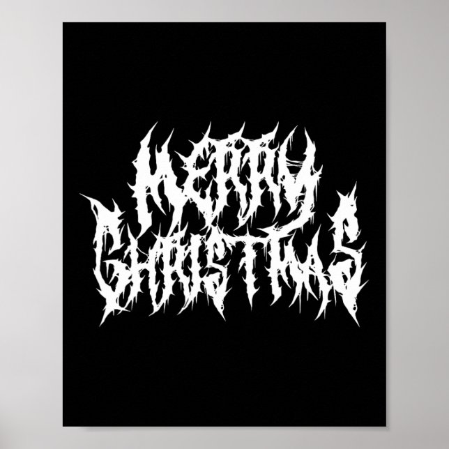 Póster Feliz Navidad. Muerte Metalizado (Frente)