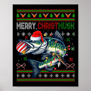Póster Feliz Navidad Musky Santa Musky Xmas Disfraces Fis