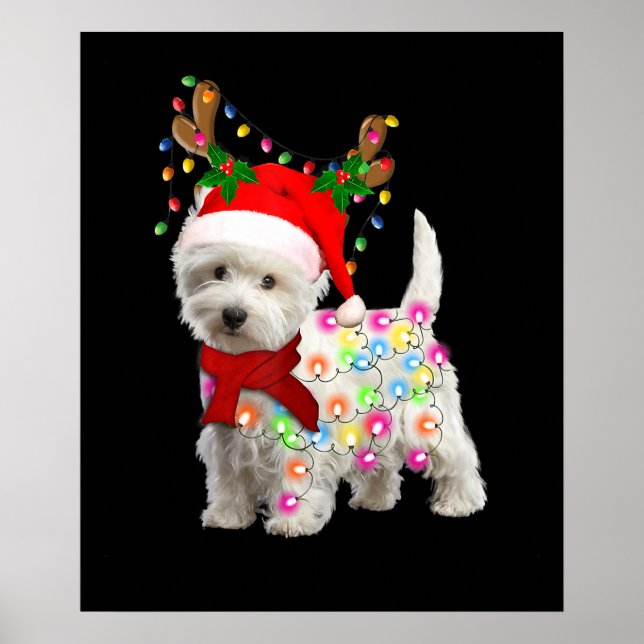 Póster Feliz Navidad Navidad Navidad Westig Perro Cosplay (Frente)