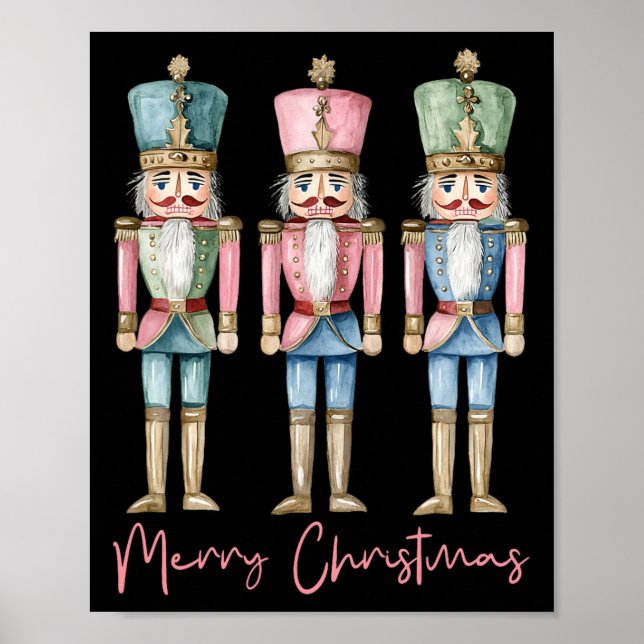 Póster Feliz Navidad Nochebuena de los hombres del Ballet (Frente)