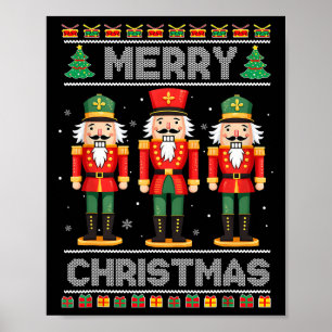 Póster Feliz Navidad Nochebuena de los hombres del Ballet