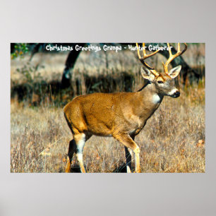 Póster Feliz Navidad Papá Cazador Recolector