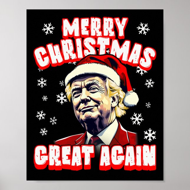 Póster Feliz Navidad pero también Navidad Trump Santa Tru (Frente)