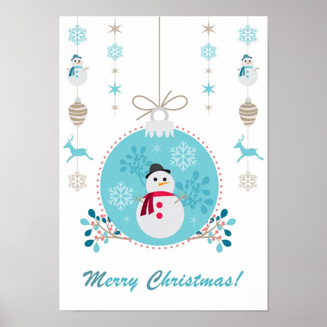 Póster Feliz Navidad - poster de Navidades modernos (Frente)