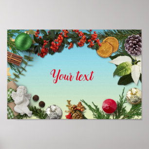 Póster Feliz Navidad Poster de texto