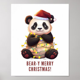 Póster ¡Feliz Navidad! Poster Panda de juguete