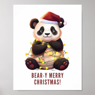 Póster ¡Feliz Navidad! Poster Panda de juguete